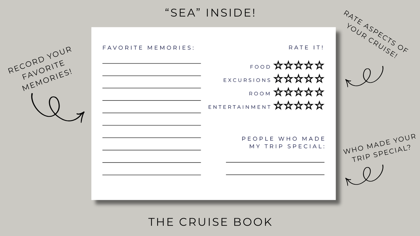 The Cruise Book | The Cruise Travel Book To Document Your Travels | PREORDER